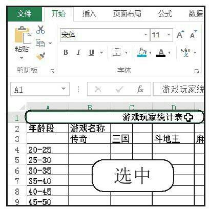 选择要应用新建样式的单元格